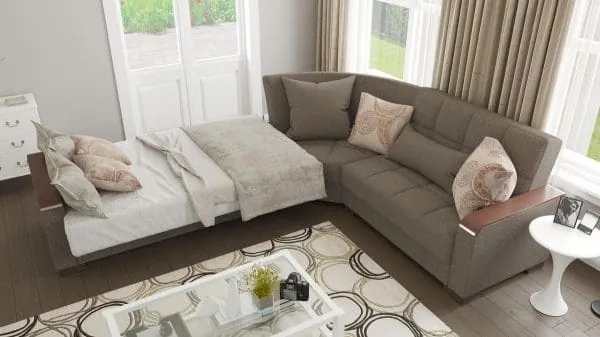 Ottomanson Armada Luxe Collection Tannin Brown Sectional