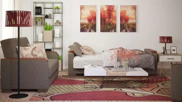 Ottomanson Armada Luxe Collection Tannin Brown Sofabed