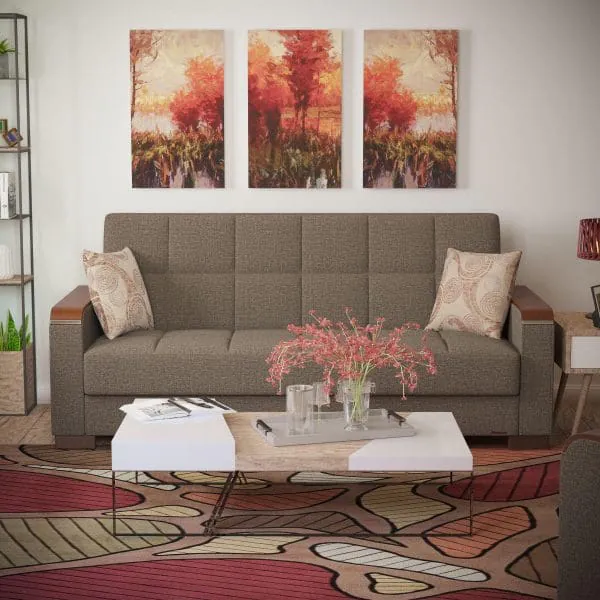 ottomanson Armada Luxe Collection Tannin Brown Sofabed