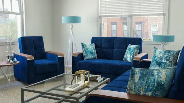 Ottomanson Armada Luxe Collection True Blue Armchair