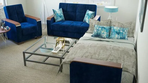 Ottomanson Armada Luxe Collection True Blue Armchair