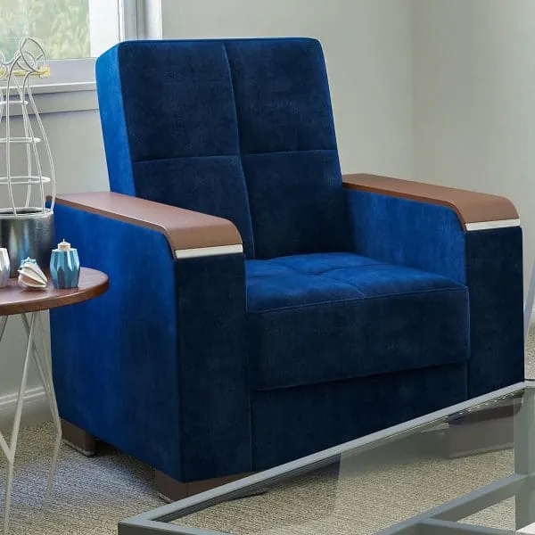 ottomanson Armada Luxe Collection True Blue Armchair
