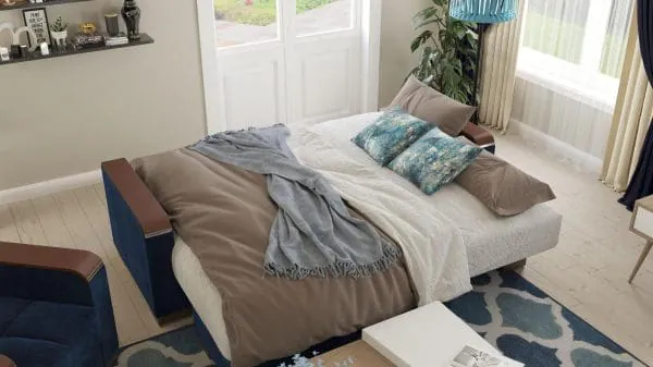 Ottomanson Armada Luxe Collection True Blue Chaise Lounge