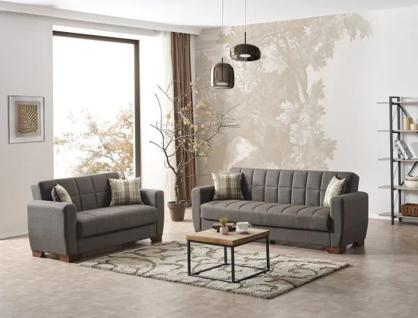 Ottomanson Barato Collection Dark Brown Fabric Sofa