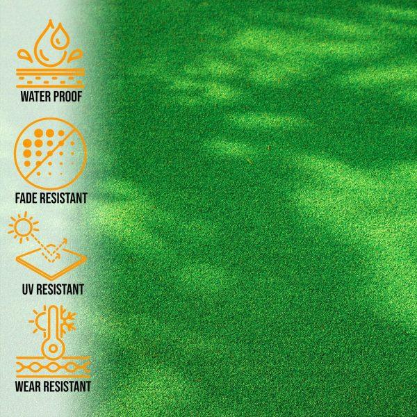 Ottomanson Evergreen Collection Artificial Grass Rug 0.35″ Pile Height