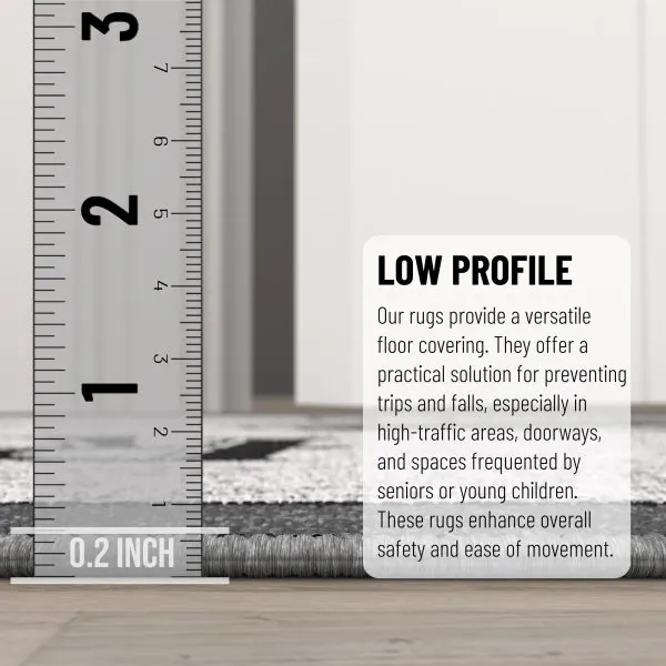 Ottomanson Laundry Collection Gray Laundry-Themed 20″ X 59″ Runner Rug