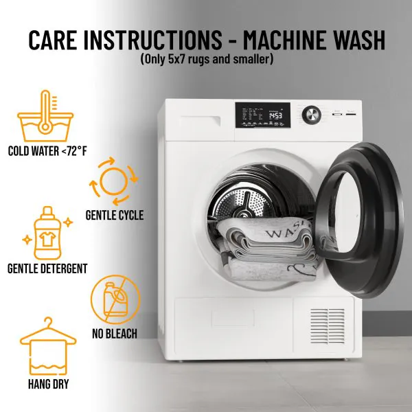 Ottomanson Laundry Collection Gray Laundry-Themed 20″ X 59″ Runner Rug