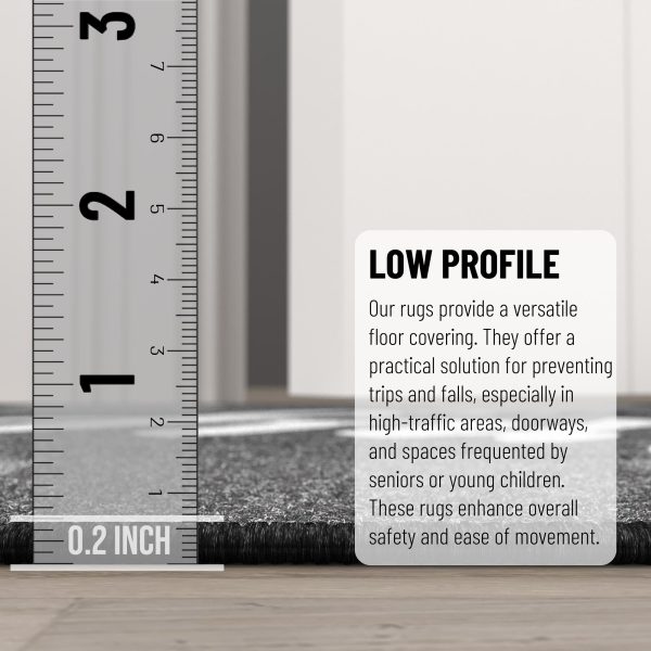 Ottomanson Laundry Collection Grayscale Laundry-Themed 20″ X 59″ Runner Rug