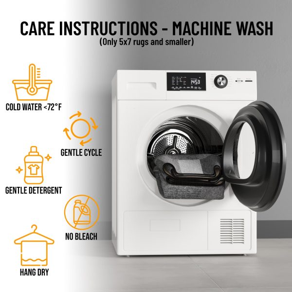 Ottomanson Laundry Collection Grayscale Laundry-Themed 20″ X 59″ Runner Rug