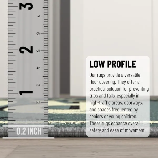 Ottomanson Laundry Collection Green Laundry-Themed 20″ X 59″ Runner Rug