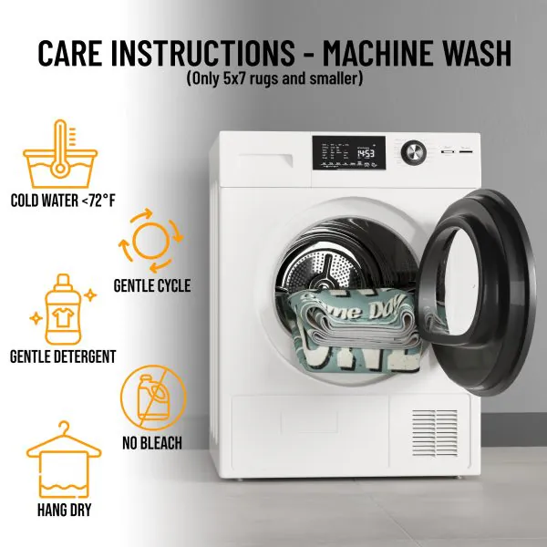 Ottomanson Laundry Collection Green Laundry-Themed 20″ X 59″ Runner Rug