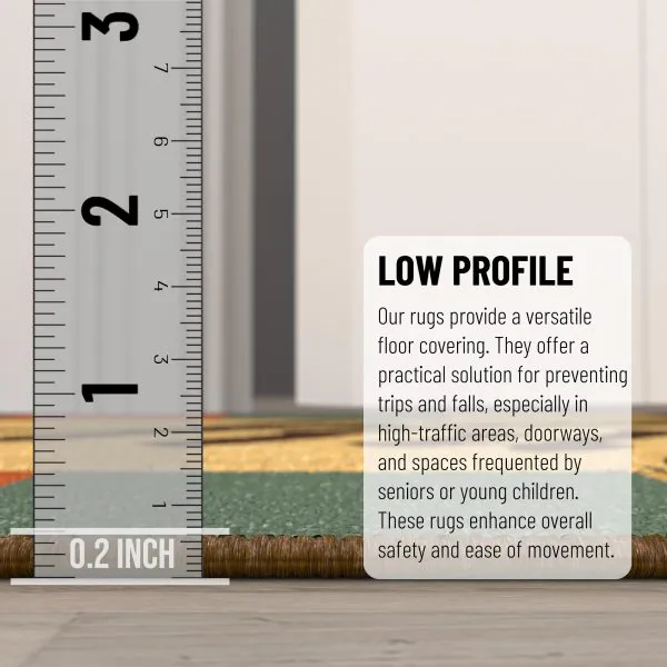 Ottomanson Laundry Collection Multicolor Laundry-Themed 20″ X 59″ Runner Rug