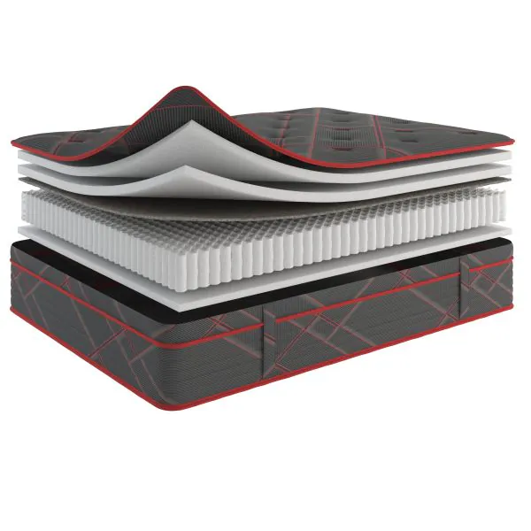 Ottomanson Merlot Collection 13-Inch Hybrid Firm Queen Mattress