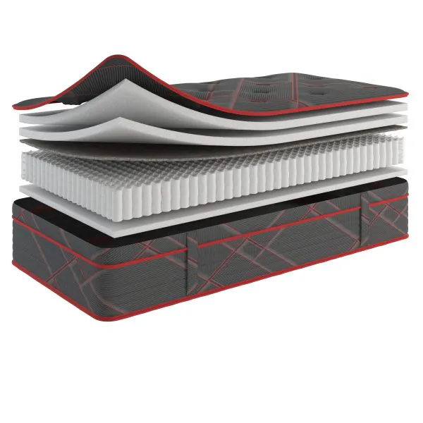 Ottomanson Merlot Collection 13-Inch Hybrid Firm Twin Mattress