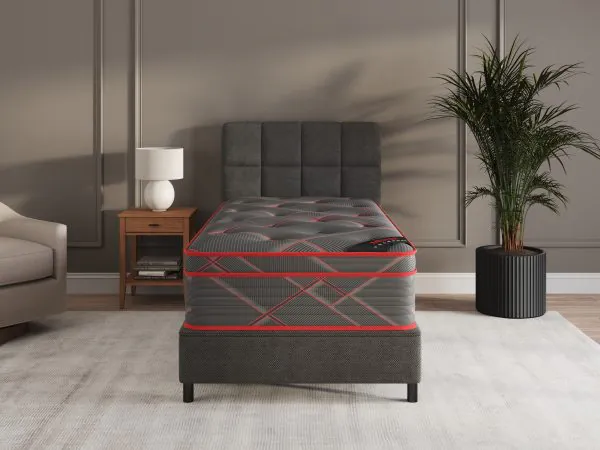 Ottomanson Merlot Collection 13-Inch Hybrid Firm Twin Mattress