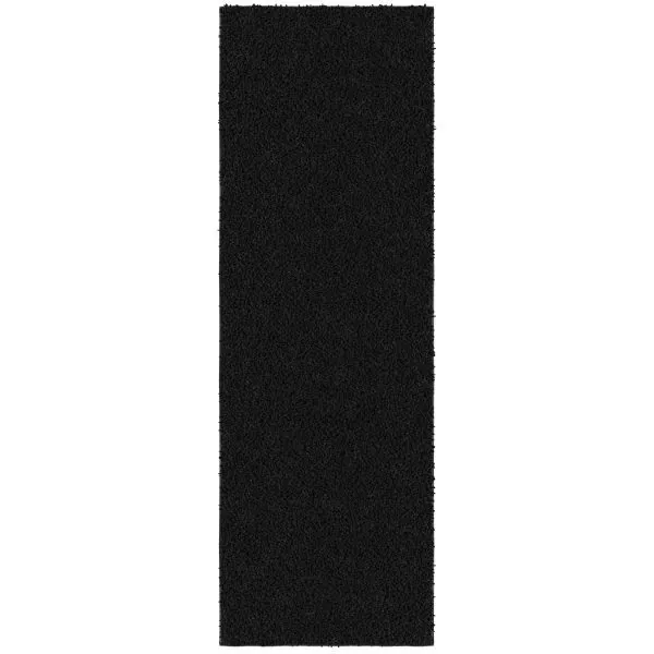 ottomanson Oasis Collection Dark Gray 20″x59″ Runner Rug