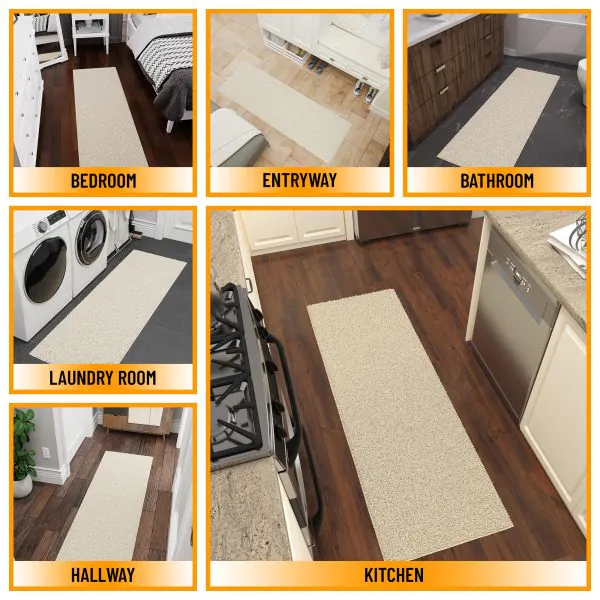 Ottomanson Oasis Collection Off-White 20″x59″ Runner Rug