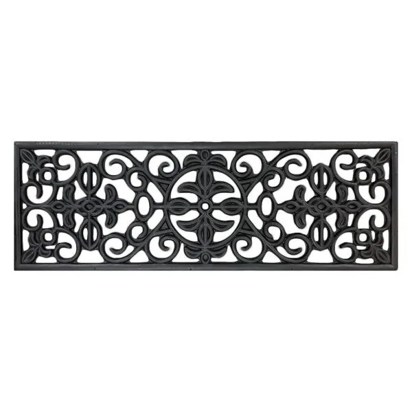 ottomanson Ottomaanson Iron Wrought Design 10″ x 30″ Stair Treads