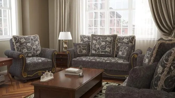 Ottomanson Americana Collection Silver Armchair