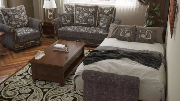 Ottomanson Americana Collection Silver Armchair