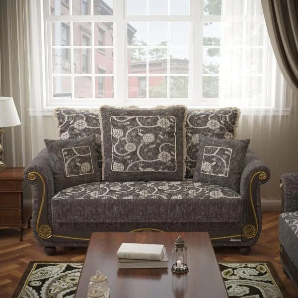 ottomanson Americana Collection Silver Loveseat