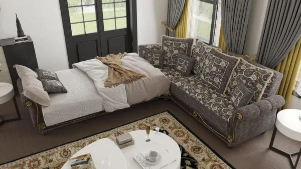 Ottomanson Americana Collection Silver Sectional