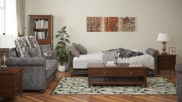 Ottomanson Americana Collection Silver Sofabed