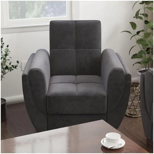 ottomanson Armada Air Collection Black Armchair