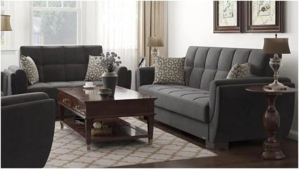 Ottomanson Armada Air Collection Black Loveseat