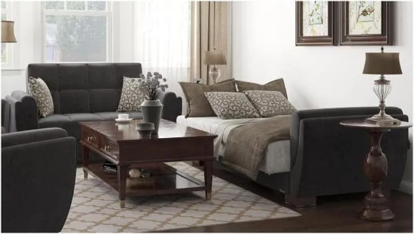 Ottomanson Armada Air Collection Black Loveseat