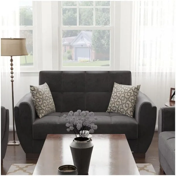 ottomanson Armada Air Collection Black Loveseat