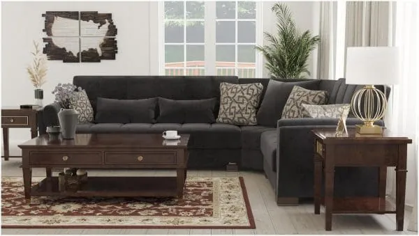 Ottomanson Armada Air Collection Black Sectional