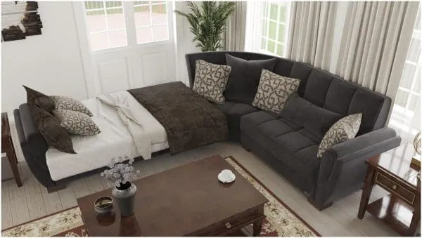 Ottomanson Armada Air Collection Black Sectional