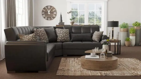 Ottomanson Armada Air Collection Black Sectional