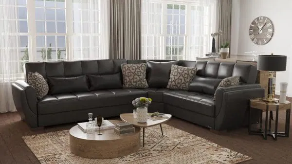 ottomanson Armada Air Collection Black Sectional