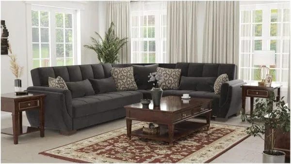 ottomanson Armada Air Collection Black Sectional