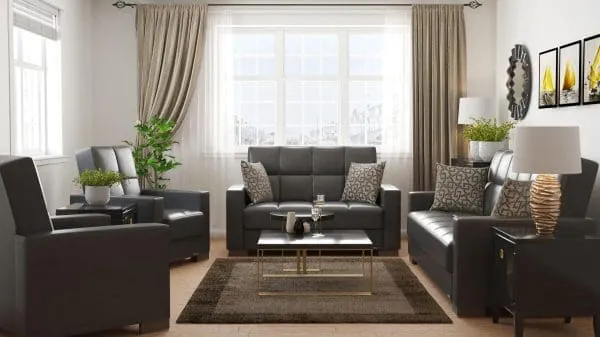 Ottomanson Armada Collection Black Armchair