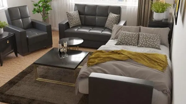 Ottomanson Armada Collection Black Armchair