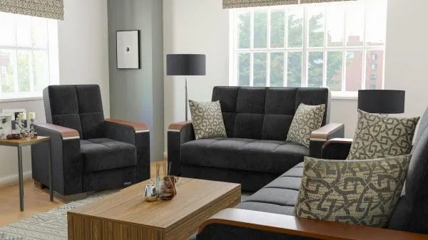 Ottomanson Armada Luxe Collection Black Armchair