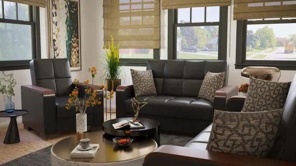 Ottomanson Armada Luxe Collection Black Armchair