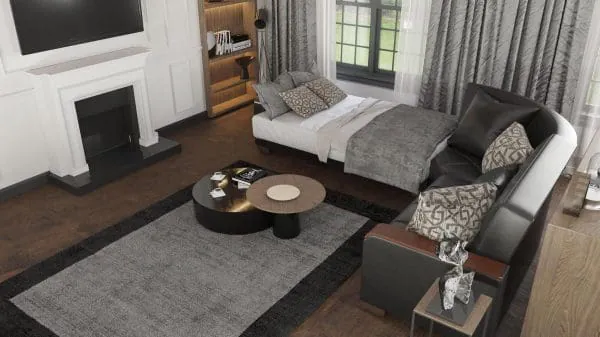 Ottomanson Armada Luxe Collection Black Sectional