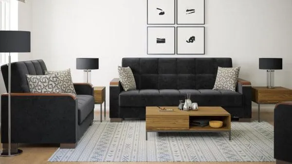 Ottomanson Armada Luxe Collection Black Sofabed