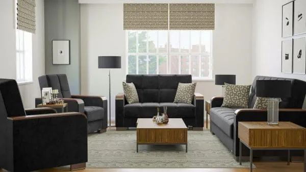 Ottomanson Armada Luxe Collection Black Sofabed