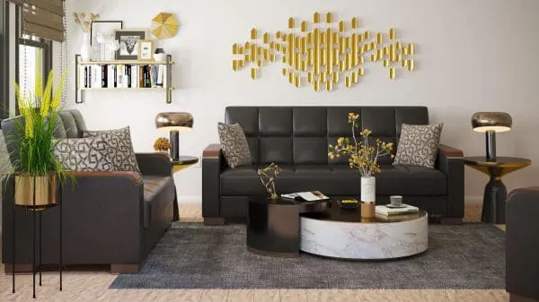 Ottomanson Armada Luxe Collection Black Sofabed