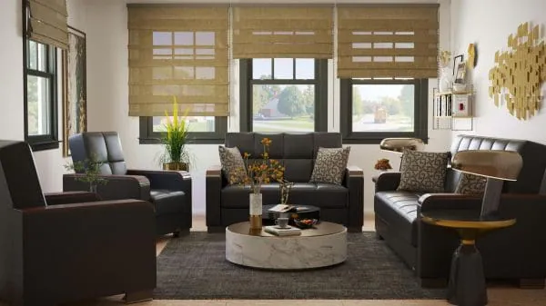 Ottomanson Armada Luxe Collection Black Sofabed