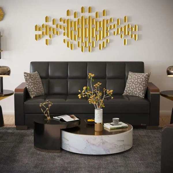 ottomanson Armada Luxe Collection Black Sofabed