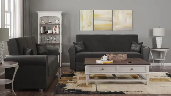 Ottomanson Avalon Collection Black Sofabed