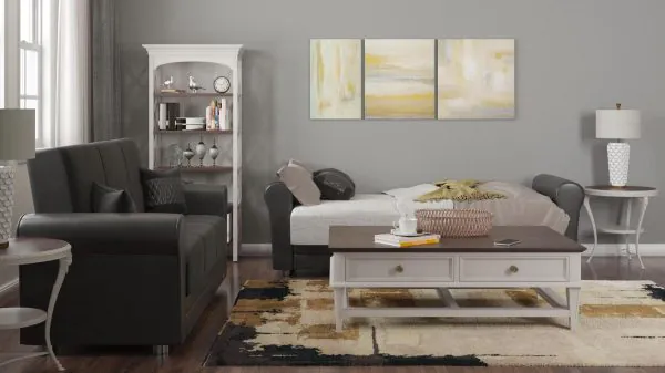 Ottomanson Avalon Collection Black Sofabed