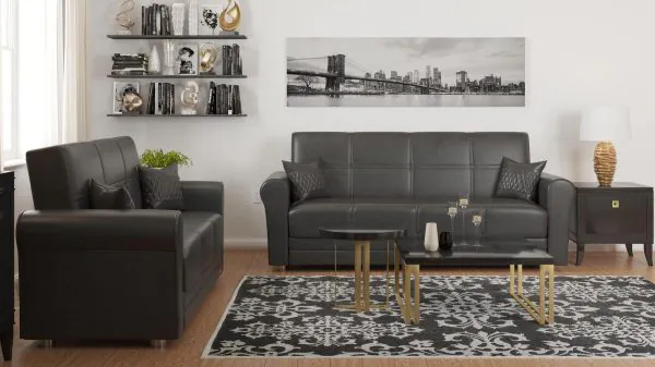 Ottomanson Avalon Collection Black Sofabed