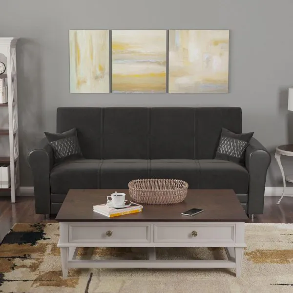 ottomanson Avalon Collection Black Sofabed